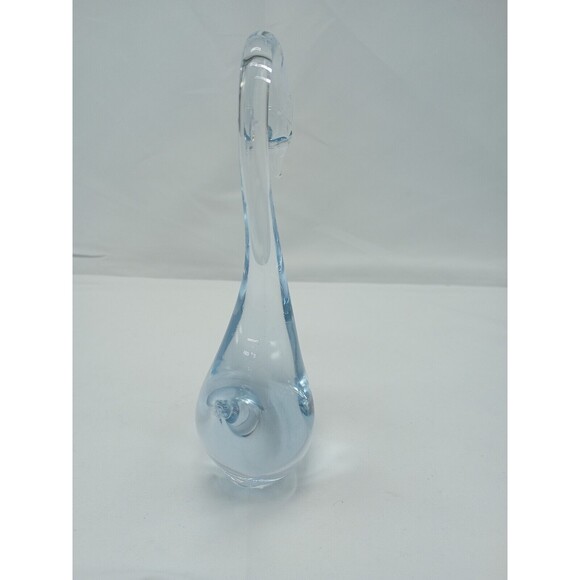 Art Glass Swan Pale Blue Hand Blown Murano Style MCM Mid Century SOMMERSO - Picture 7 of 12